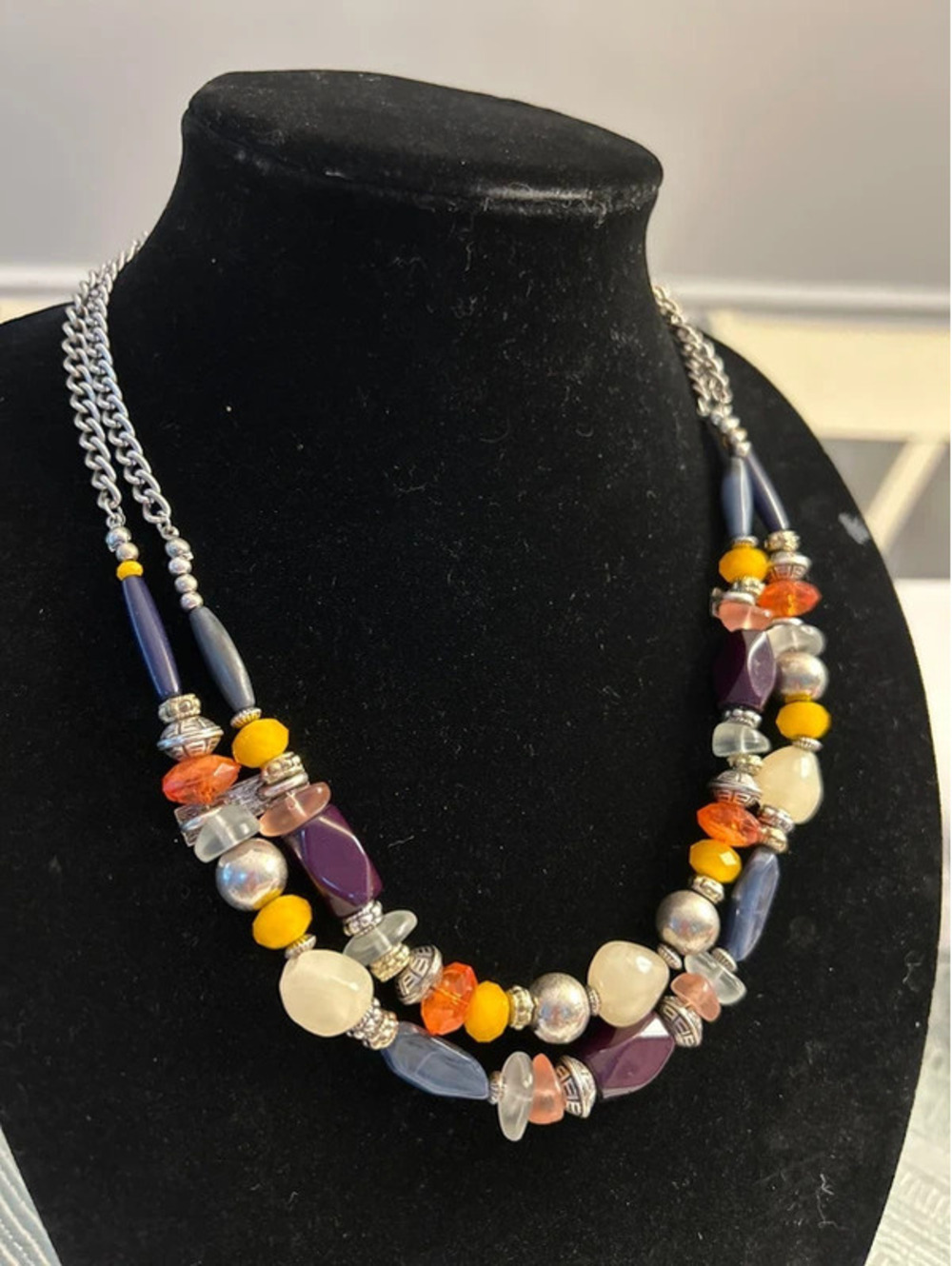 2-strand beaded necklace